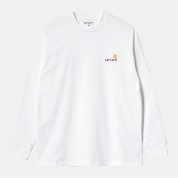 Carhartt WIP T-shirt L/S American Script White